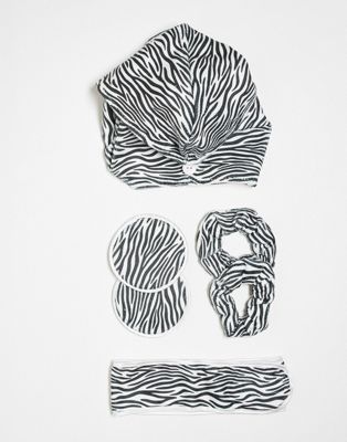 Easilocks Fluff Bath Gift Set - Black and White Zebra