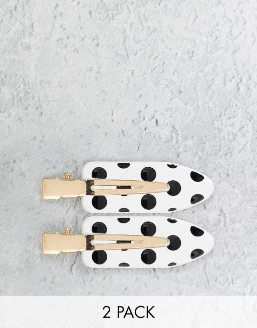 Easilocks - Gladde haarclips met polkadots - Set van 2
