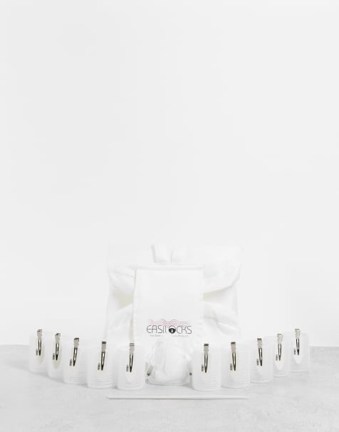 Easilocks - Glam On The Go - Pose med hvide hårcurlere - view 1