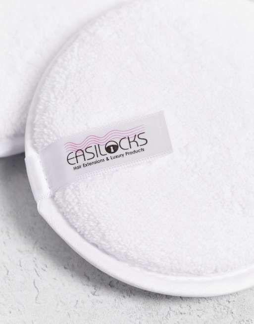 Easilocks - Klassieke zachte reinigingspad van badstof in wit - Set van 2, 3 van 4