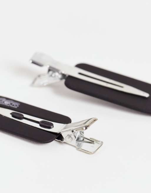 Easilocks - Lot de 4 barrettes à cheveux lisses - Noir, 2 de 4