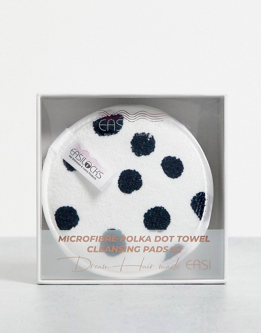 Easilocks Microfiber Polka Dot Towel Cleansing Pads 2 Pack-No colour