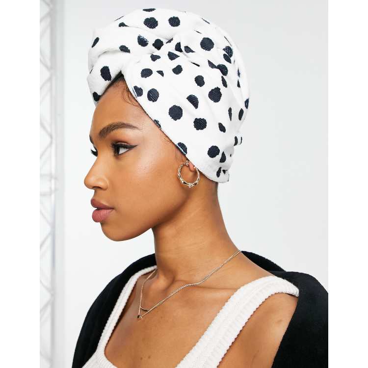 Easilocks Microfiber Polka dot towel hair wrap ASOS