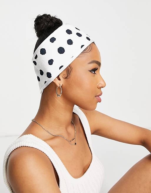 Easilocks Microfiber polka dot towel headband