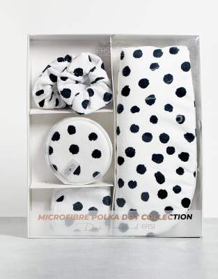 Easilocks Easilocks Microfibre Polka Dot Bath Set-No colour