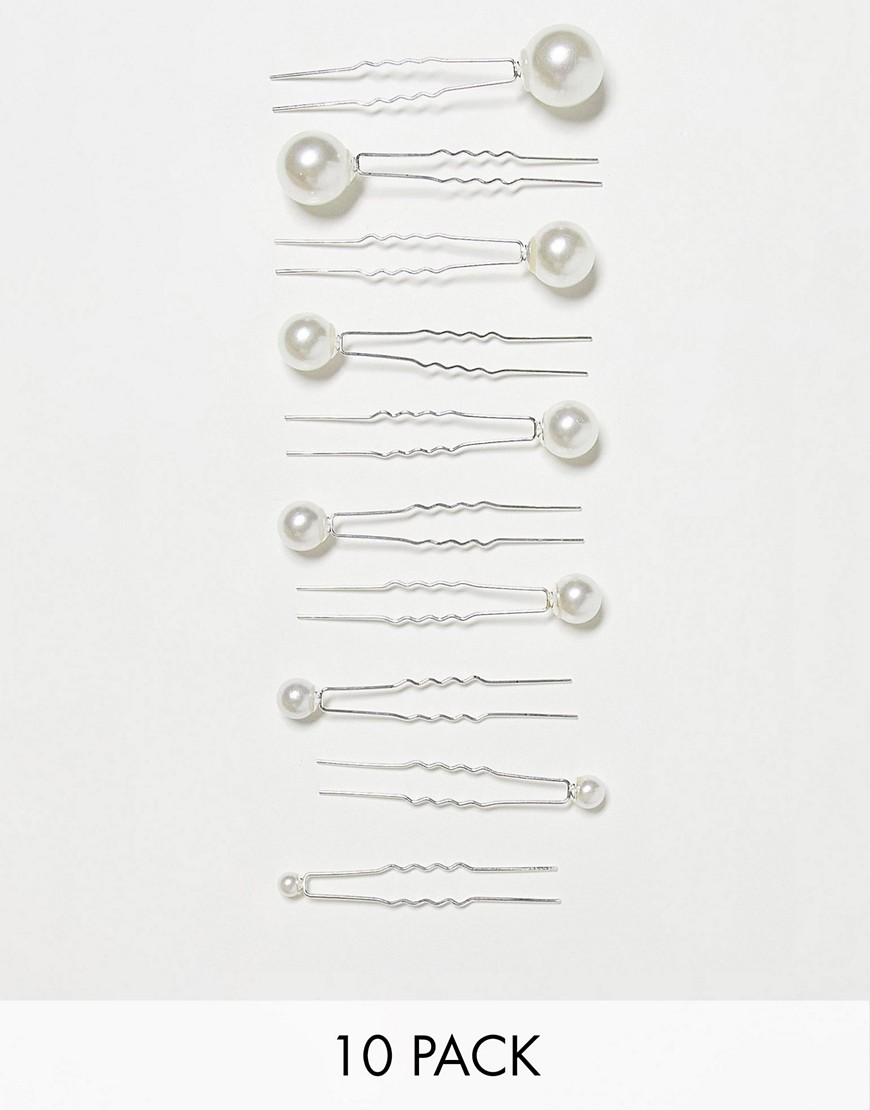 Easilocks Pearl Collection Hair Pins - 10 Pack-No colour