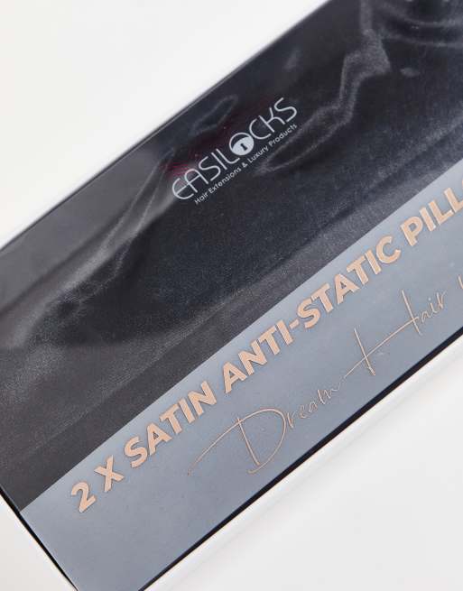 Easilocks Satin Anti-Static Pillow Duo in Black, 3 of 4