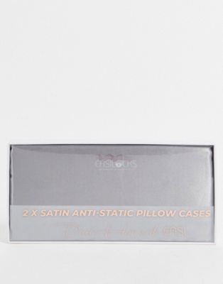 Satin Pillow Duo in Silver-No color