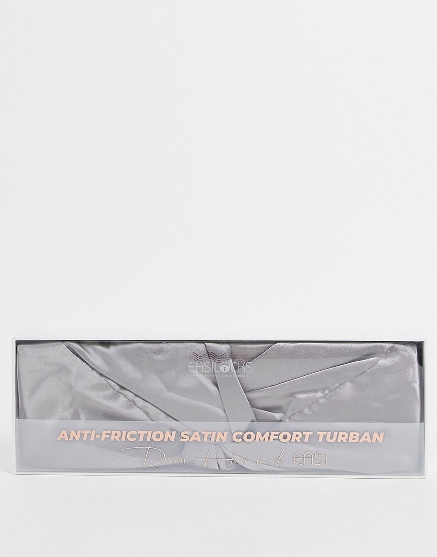 Easilocks Sleep Satin Turban in Silver-No colour