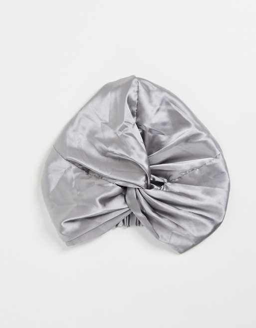 Easilocks Sleep Satin Turban in Silver, 2 of 4