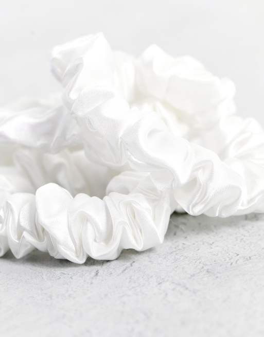 Easilocks Small Classic Small Satin Scrunchies 3 Pack - White, 2 of 4