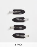 [Easilocks] Easilocks Smooth Styling Clips 4 Pack in Black-No colour No Size No colour