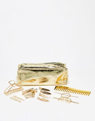Easilocks Stay Golden Hair Accessory Set with Bag - ASOS Price Checker