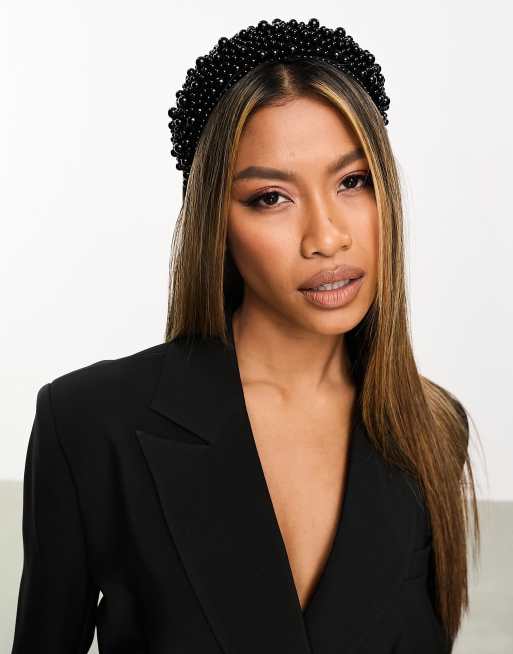 Easilocks – Stort svart hårband med pärlor – Endast hos ASOS, 2 av 4