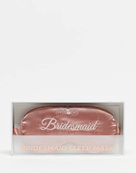 Easilocks - Wedding Collection - Slaapmasker met geborduurde 'Bridesmaid' tekst - view 1