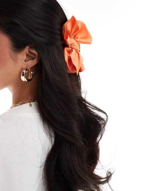 Easilocks X ASOS Exclusive Bow Hair Claw - Orange 