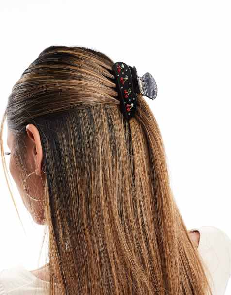Easilocks x ASOS Exclusive Cherry Claw Clip - Black - view 1