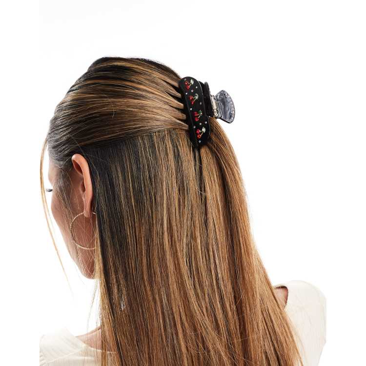 ヘアアクセサリー GLOWNY BLACK CHERRY HAIR CLIP 4BKH218 206455712-1-black?$n_750w$&wid