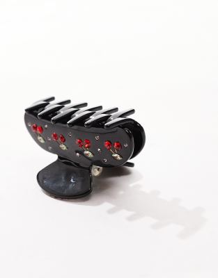 Easilocks X Asos Exclusive Cherry Claw Clip - Black In Black