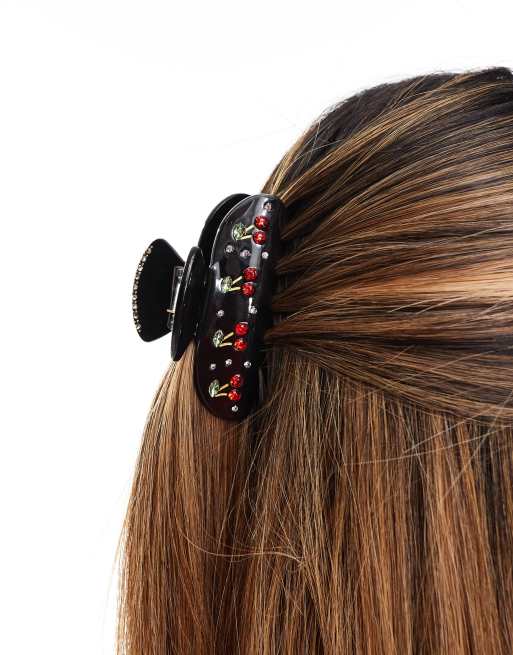 ヘアアクセサリー GLOWNY BLACK CHERRY HAIR CLIP 4BKH218 206455712-1-black?$n_750w$&wid