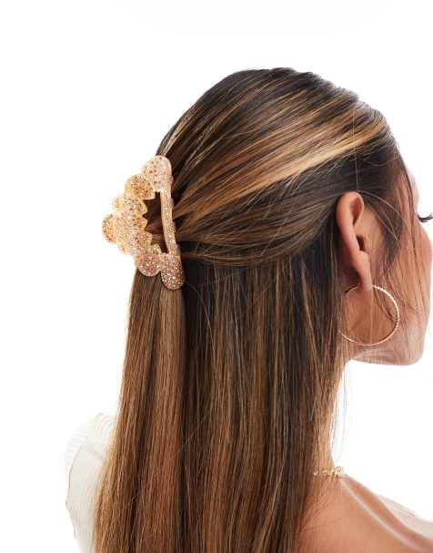 Easilocks x ASOS Exclusive Circle Hair Claw - Cream - view 1