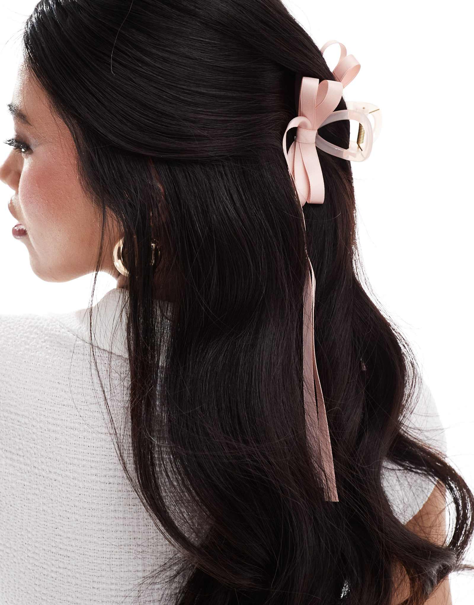 Эксклюзивный ленточный коготь для волос Easilocks X ASOS - Нежно-розовый 