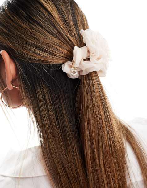 Easilocks X ASOS Exclusive Rose Scrunchie - Cream  - view 1
