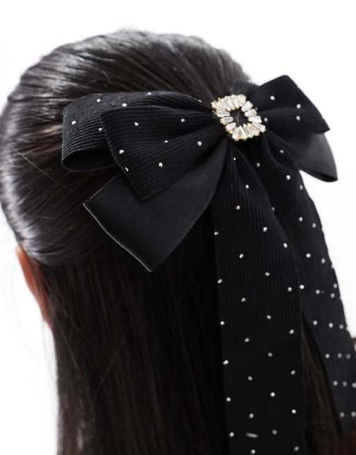 Easilocks X ASOS – Exklusivt – Svart hårklämma med strass 