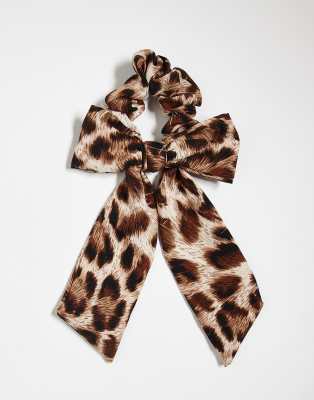 Easilocks x ASOS - Sløjfe-scrunchie med leopardprint - Kun hos ASOS - view 1
