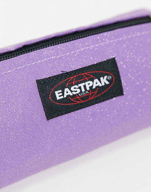 Purple & Black Print Eastpak Runner Wallet Tough Canvas Purse 20 x 10 cm 