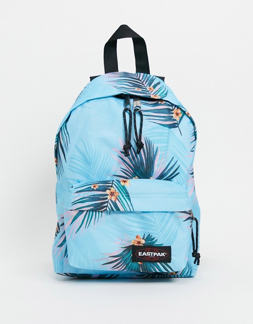 Eastpak orbit backpack in blue tropical print