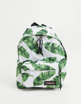 Eastpak Orbit backpack in natural leaves print-Green