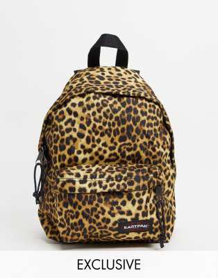 Eastpak Padded Pak r Leopard Print Backpack In Brown ModeSens