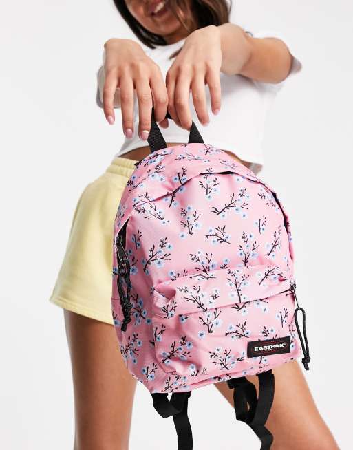 Eastpak violet avec des fleurs best sale