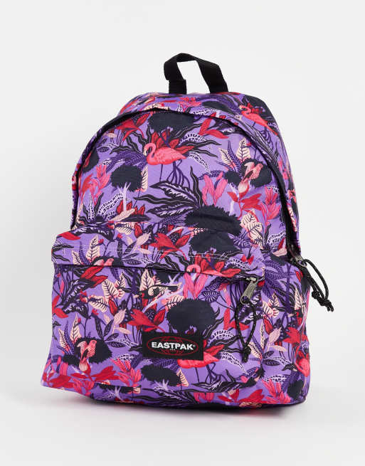 virtueel plannen moeilijk tevreden te krijgen Eastpak padded backpack in purple flamingo print | ASOS