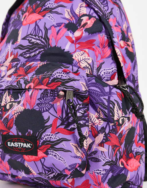 virtueel plannen moeilijk tevreden te krijgen Eastpak padded backpack in purple flamingo print | ASOS