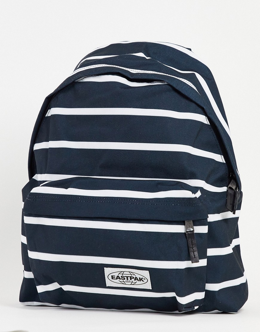 Eastpak padded pak'r backpack in black and white stripe