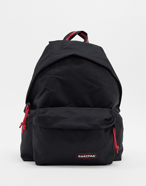 Eastpak padded pak'r backpack in black/red