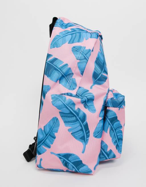 Oproepen Handschrift Wereldvenster Eastpak padded pak'r backpack in pink blue leaves | ASOS