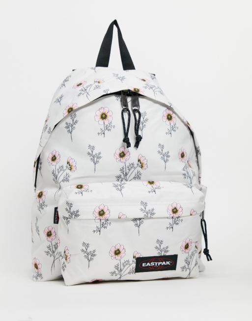 Eastpak padded pak r backpack in white flower print