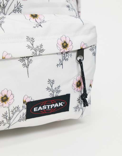 Eastpak padded pak r backpack in white flower print