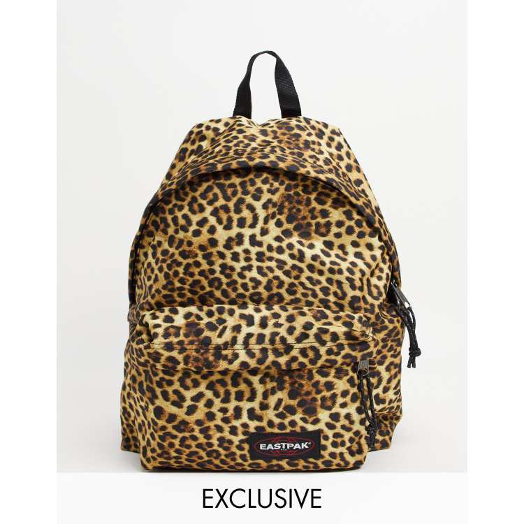 Eastpak Padded Pak r Leopard print backpack in brown