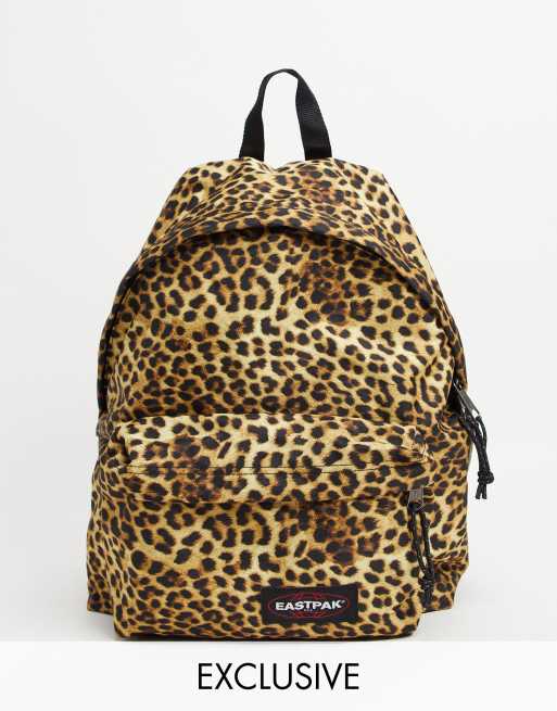 Eastpak Padded Pak r Leopard print backpack in brown