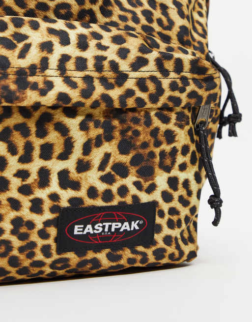 Eastpak Padded Pak r Leopard print backpack in brown