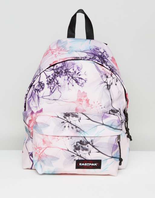 Zaino eastpak bianco con fiori shop