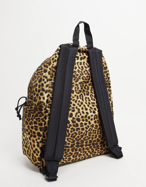 Eastpak Pak R Zaino imbottito marrone con stampa leopardata