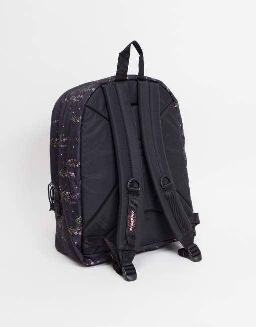 Eastpak - Pinnacle - Zaino nero con stampa a fiori selvatici