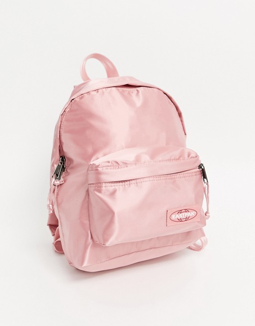 Eastpak satin effect backpack in serene pink