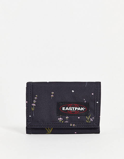 Eastpak single purse in black floral print