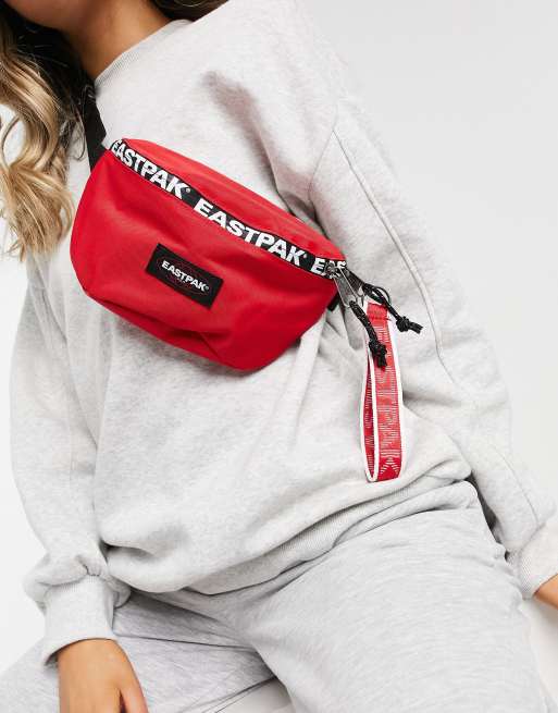 Eastpak springer bumbag in red with bold tape